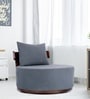 Rosseate Sheesham Wood Slipper Chair In Grey Color