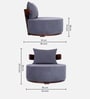 Rosseate Sheesham Wood Slipper Chair In Grey Color
