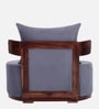 Rosseate Sheesham Wood Slipper Chair In Grey Color