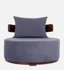 Rosseate Sheesham Wood Slipper Chair In Grey Color
