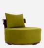 Rosseate Sheesham Wood Slipper Chair In Olive Green C