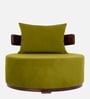 Rosseate Sheesham Wood Slipper Chair In Olive Green C