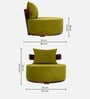 Rosseate Sheesham Wood Slipper Chair In Olive Green C
