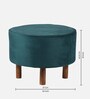 Rosslyn Ottoman Set Of 2 In Turquoise Sea Colour