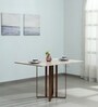Rosso Metal 4 Seater Dining Table in Glossy Rose Gold Finish
