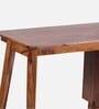 Roswell Writing Table In Teak Finish With Drawer Storage