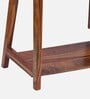 Roswell Writing Table In Teak Finish With Drawer Storage