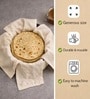 Roti Cloth/Chapati Cover, Cotton Double Layer Roti Wrap With Flaps