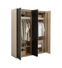 Rotterdam 4 Door Wardrobe In Lurbana Oak Colour