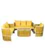 Rouen Wicker Sofa Set In Dual Tone White Finish