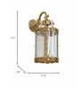 Round 17 Inch Cast Aluminium Single-Light Golden Lantern Hanging Wall Lamp