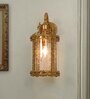 Round 17 Inch Cast Aluminium Single-Light Golden Lantern Hanging Wall Lamp