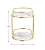 Gold Round 2 Tier Marble Stand