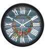 Round Analogue Blue Plastic Wall Clock
