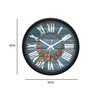Round Analogue Blue Plastic Wall Clock