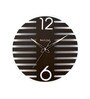 Brown Synthetic Wood Analogue Modern Wall Clock