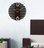 Brown Synthetic Wood Analogue Modern Wall Clock