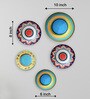 Round And Back Colourfull Decorative Wall Plates- Set Of 5