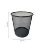 Round Ash Grey Metal Mesh Dustbin, Modern Breathable Waste Basket