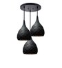 Round Black (E- 27/ 12 Watt) Aluminium Cluster Hanging Light