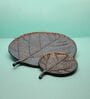 Round Brown 13 Inch Aluminium (Set of 2) Appetizer Platter