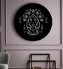 Round Black Black And Gold Zodiac Canvas Art Print