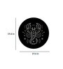 Round Black Black And Gold Zodiac Canvas Art Print