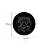 Round Black Black And Gold Zodiac Canvas Art Print