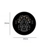 Round Black Black And Gold Zodiac Canvas Art Print