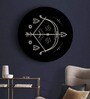 Round Black Black And Gold Zodiac Canvas Art Print