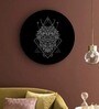 Round Black Black And White Geometry Zodiac Canvas Art Print