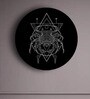Round Black Black And White Geometry Zodiac Canvas Art Print