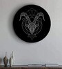 Round Black Black And White Geometry Zodiac Canvas Art Print