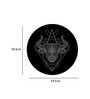 Round Black Black And White Geometry Zodiac Canvas Art Print