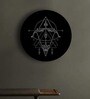 Round Black Black And White Geometry Zodiac Canvas Art Print