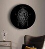 Round Black Black And White Geometry Zodiac Canvas Art Print