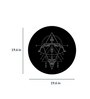 Round Black Black And White Geometry Zodiac Canvas Art Print