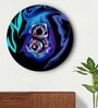 Round Blue Abstract Yin And Yang Canvas Art Print