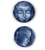 Round Blue Buddha'S Peace Of Mind Canvas Set Of 2 Art Print