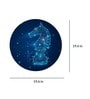 Round Blue Digital Chess Game Canvas Art Print