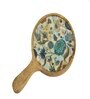Blue Mango Wood Gladiolus harmony  Round Platter