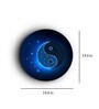 Round Blue In The Spirit Of Yin And Yang Canvas Art Print