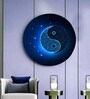 Round Blue In The Spirit Of Yin And Yang Canvas Art Print