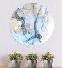 Round Blue Richness Of The Marble Canvas Art Print