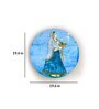 Round Blue Simply Royal Lady In Blue Canvas Art Print