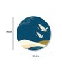 Round Blue Swans In Flight Canvas Art Print