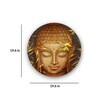 Round Brown Buddha'S Peaceful Features Art Print