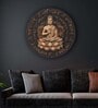 Round Brown In Peaceful Meditation Canvas Art Print