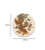 Round Brown Lucky Loong Canvas Art Print