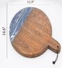 Round Brown Wooden Cheese Board